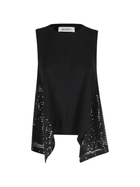 sequin-embellished top by MEIMEIJ