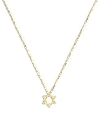 14K Gold Diamond Star Of David Pendant Necklace by MEIRA T