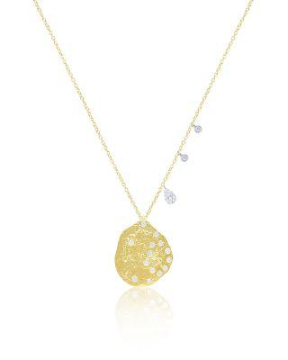 Sterling Silver & 14K Yellow Gold-Plated Diamond Nugget Pendant Necklace by MEIRA T