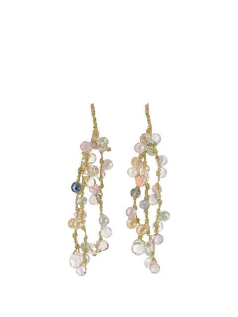 crystal-embellished teardrop earrings by MELA