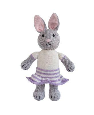 Knit Cotton Bunny in Skirt - Ages 0+ by MELANGE COLLECTION