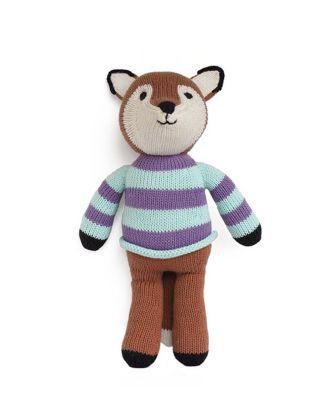 Knit Cotton Fox in Sweater - Ages 0+ by MELANGE COLLECTION