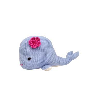 Knit Cotton Whale with Flower - Ages 0+ by MELANGE COLLECTION