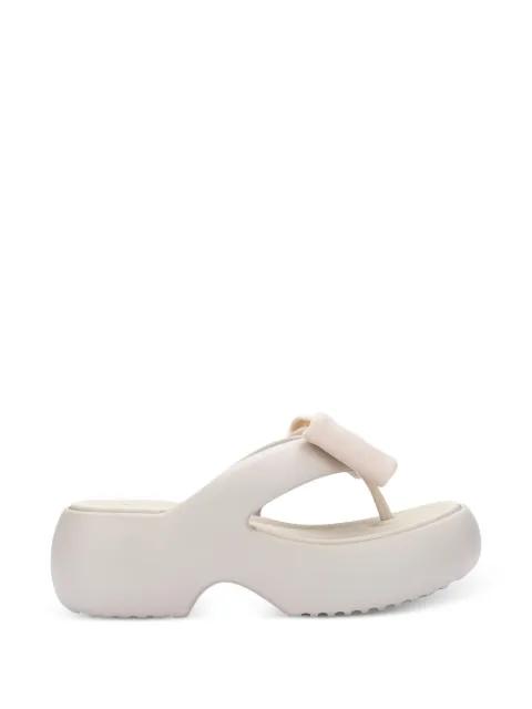 Free Fuzzy platform bow flip-flops by MELISSA