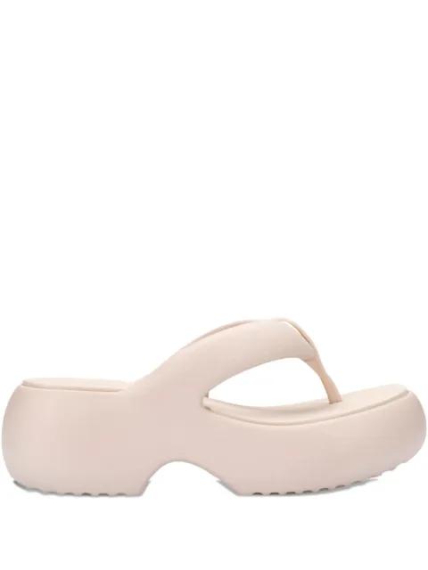 Free Fuzzy platform thong flip-flops by MELISSA