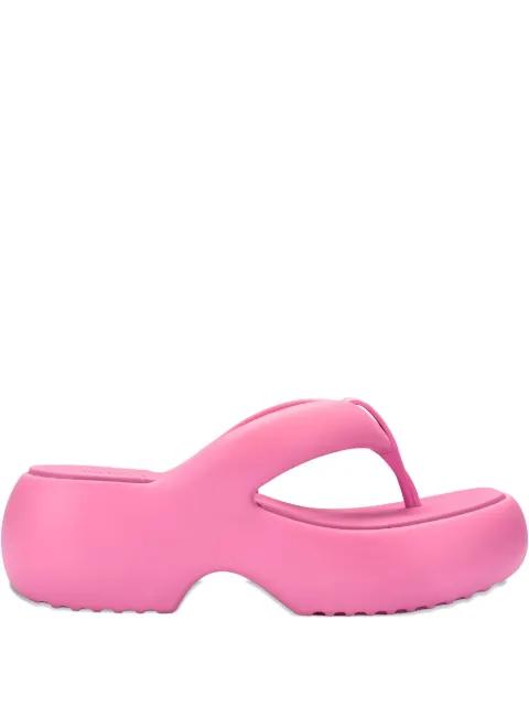 Free Fuzzy platform thong flip-flops by MELISSA
