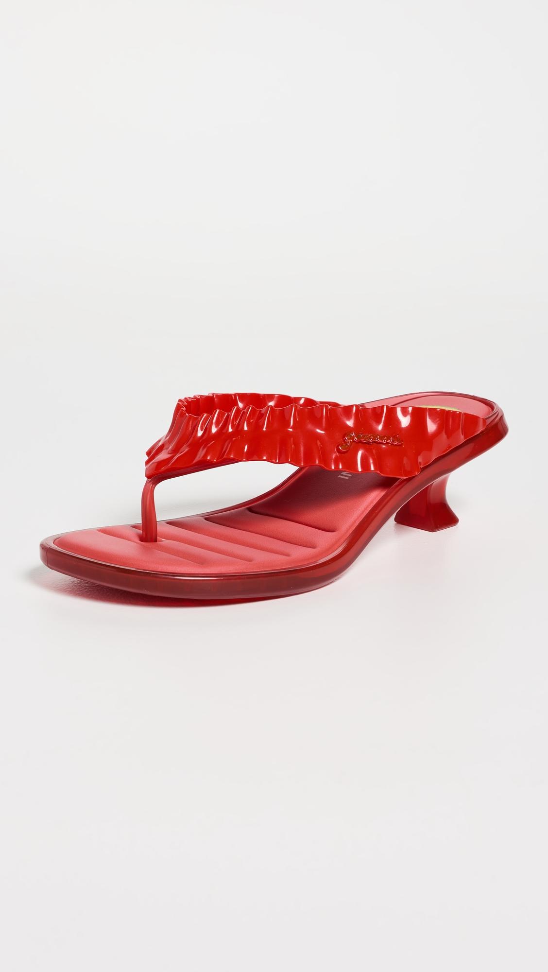 Melissa x Ganni Jelly Thong Kitten Heels by MELISSA