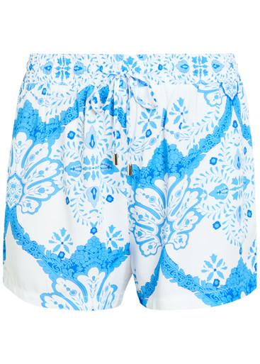 Annie printed woven shorts by MELISSA ODABASH