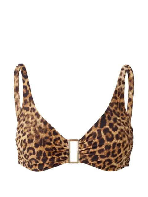 Bel Air cheetah-print bikini top by MELISSA ODABASH