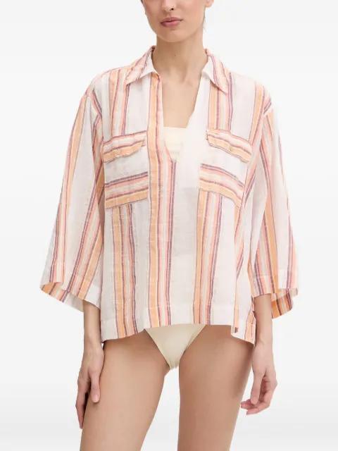 Billi striped pocket-detail top by MELISSA ODABASH