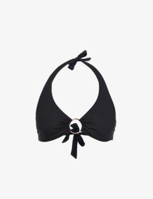 Brussels ring-embellished halter-neck bikini top by MELISSA ODABASH