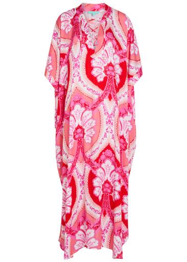 Carlotte printed woven maxi dress by MELISSA ODABASH
