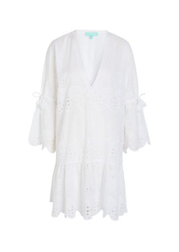 May embroidered cotton mini dress by MELISSA ODABASH