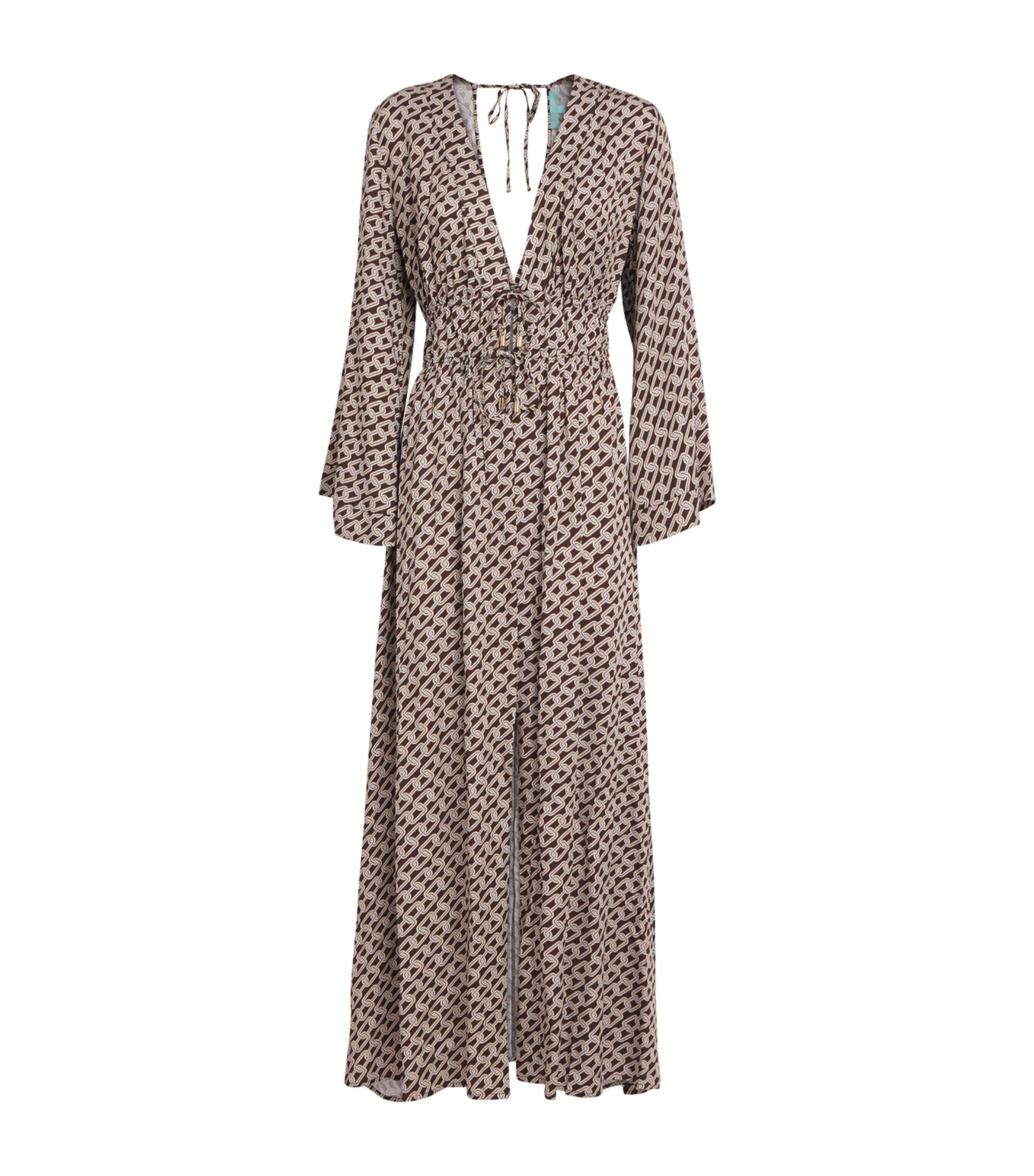 Melissa Odabash Chain Print Maja Maxi Kaftan Dress by MELISSA ODABASH