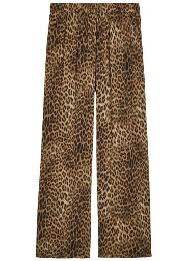 Olivia leopard-print woven trousers by MELISSA ODABASH