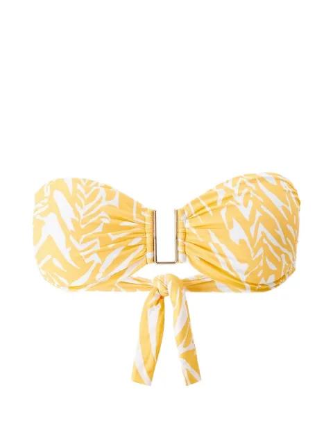 animal-print strapless bikini top by MELISSA ODABASH