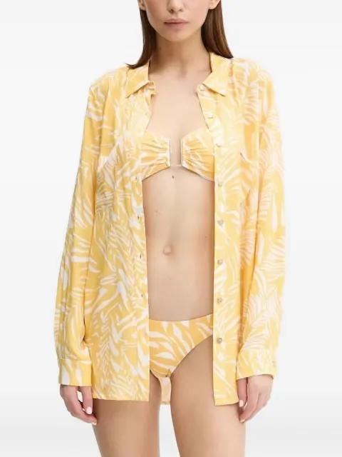 leaf-print button-down shirt by MELISSA ODABASH