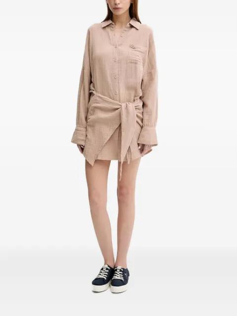 tie-detail shirt midi dress by MELISSA ODABASH