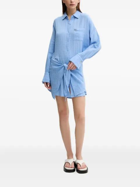 tie-detail shirt mini dress by MELISSA ODABASH