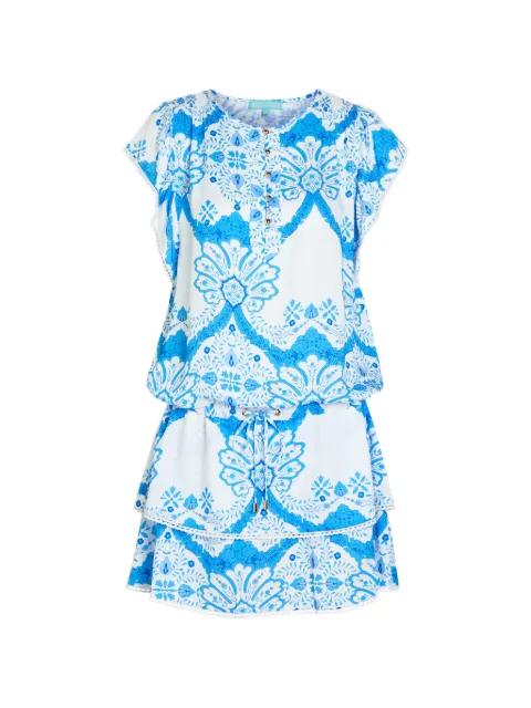 tiered floral print beach dress by MELISSA ODABASH