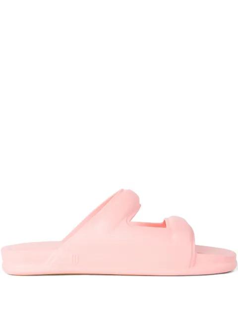 double-strap square-toe slides by MELISSA