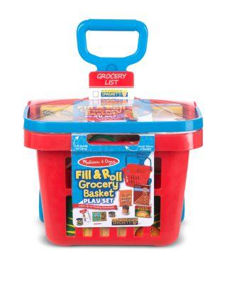 Fill & Roll Grocery Basket Play Set - Ages 3+ by MELISSA&DOUG