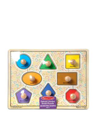 Jumbo Knob Large Shapes Puzzle - 8 Pieces - Ages 1+ by MELISSA&DOUG