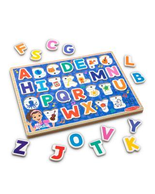 Ms. Rachel™ Wooden Phonics Alphabet Sound Puzzle with Light-Activated Sound Effect - Ages 2+ by MELISSA&DOUG