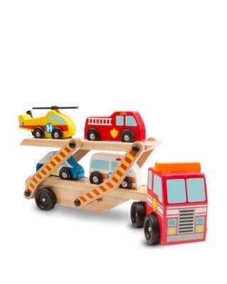 Wooden Emergency Vehicle Carrier - Ages 3+ by MELISSA&DOUG
