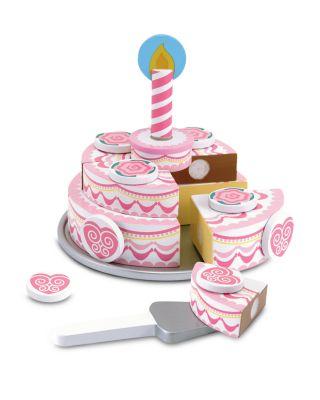 Wooden Triple-Layer Party Cake - Ages 3+ by MELISSA&DOUG