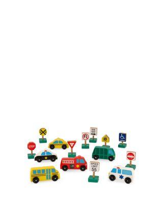 Wooden Vehicles and Traffic Signs - Ages 3+ by MELISSA&DOUG