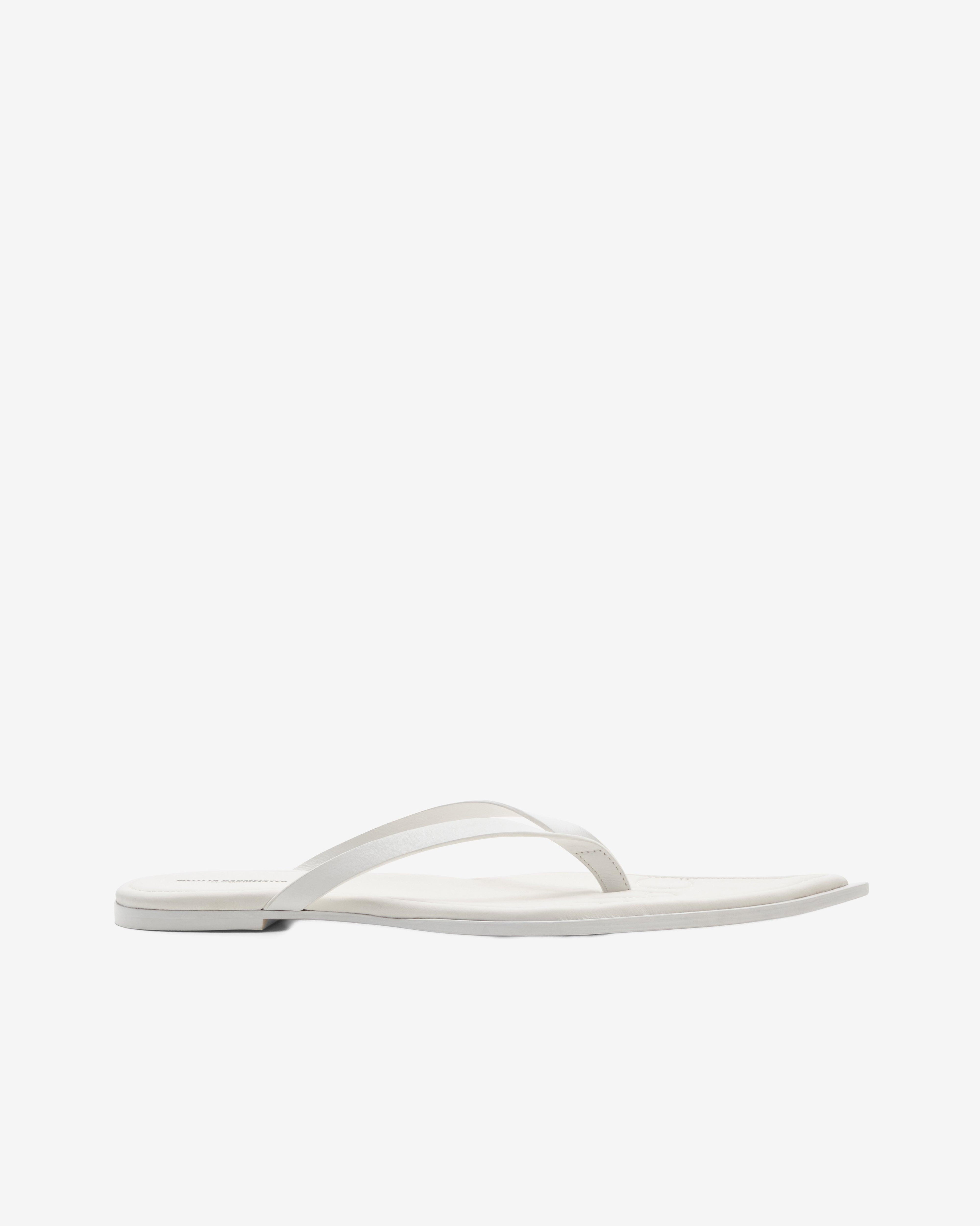Melitta Baumeister - Women's Pointy Flip Flop - (White) by MELITTA BAUMEISTER