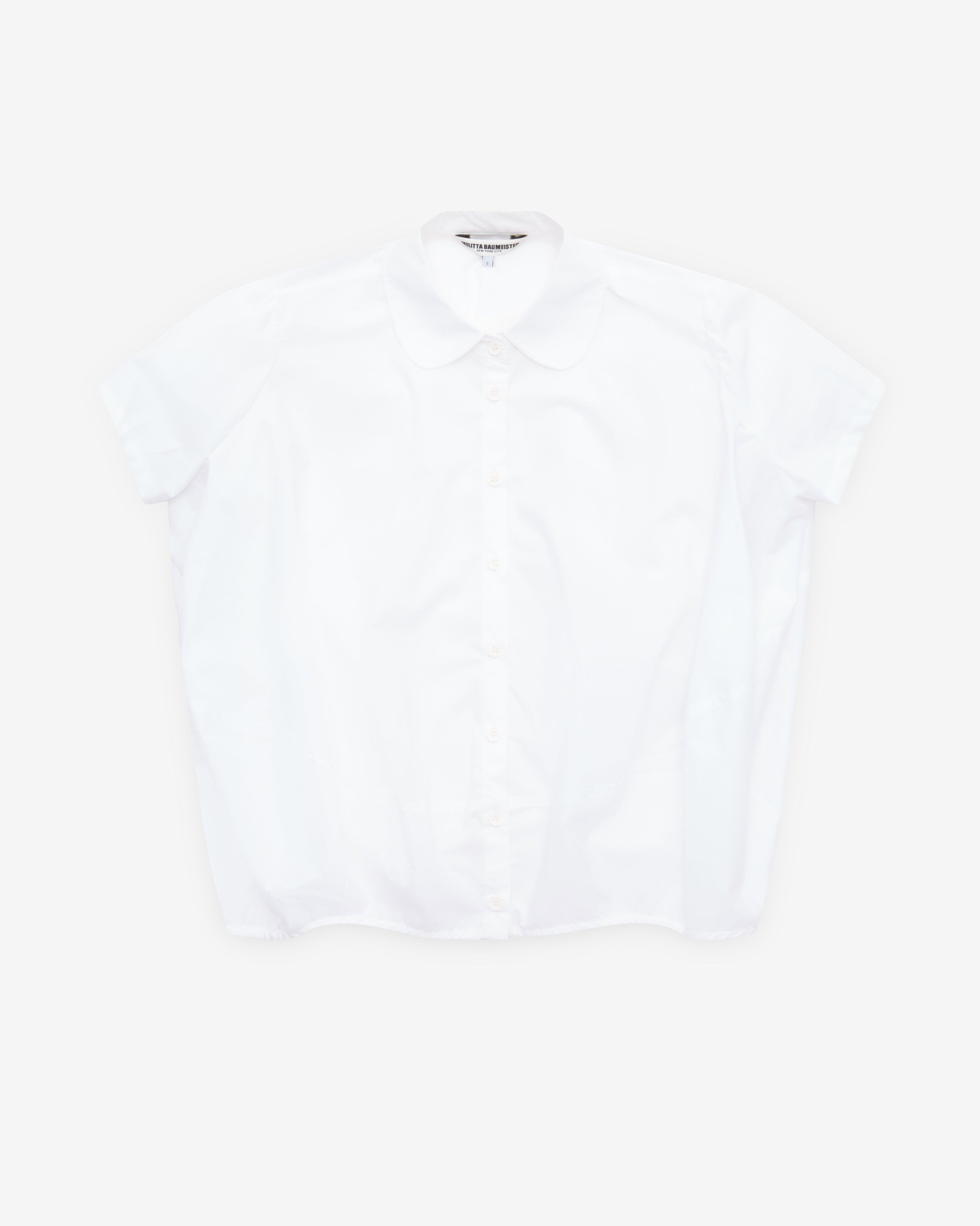Melitta Baumeister - Women's Round Collar Cocoon Shirt - (White) by MELITTA BAUMEISTER