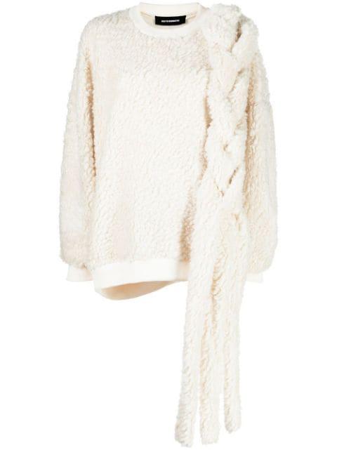 braid-detail fleece sweatshirt by MELITTA BAUMEISTER
