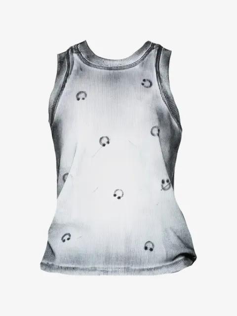 graphic-print ribbed-knit tank top by MELITTA BAUMEISTER