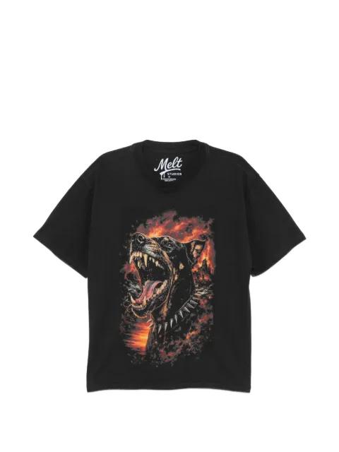 dog-print T-shirt by MELT