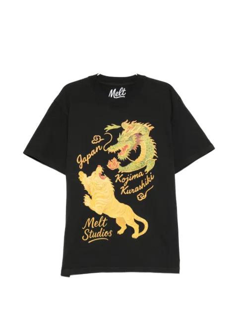 dragon-print tiger-print T-shirt by MELT