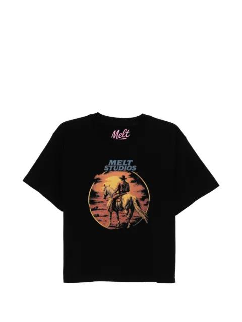 graphic-print cotton T-shirt by MELT
