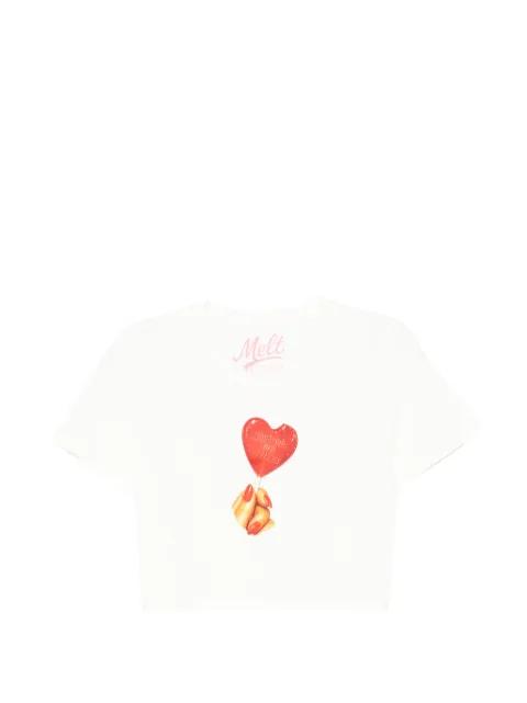 graphic-print cropped T-shirt by MELT