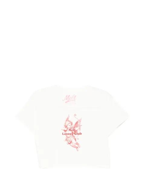 graphic-print cropped T-shirt by MELT
