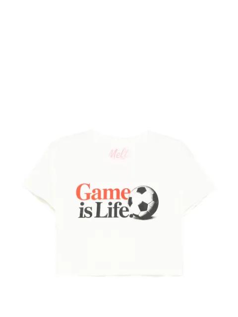 graphic-print cropped T-shirt by MELT