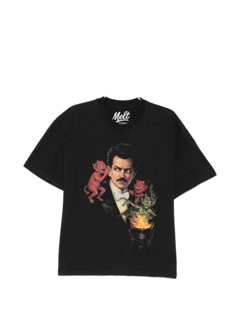 graphic-print round neck T-shirt by MELT