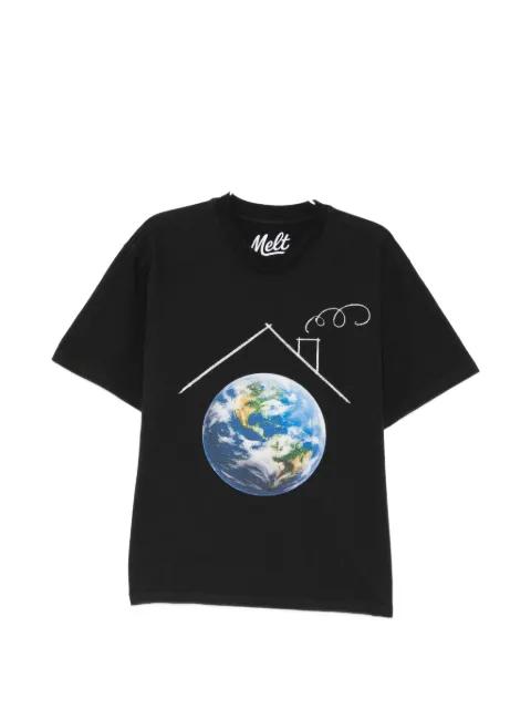 graphic-print round neck T-shirt by MELT