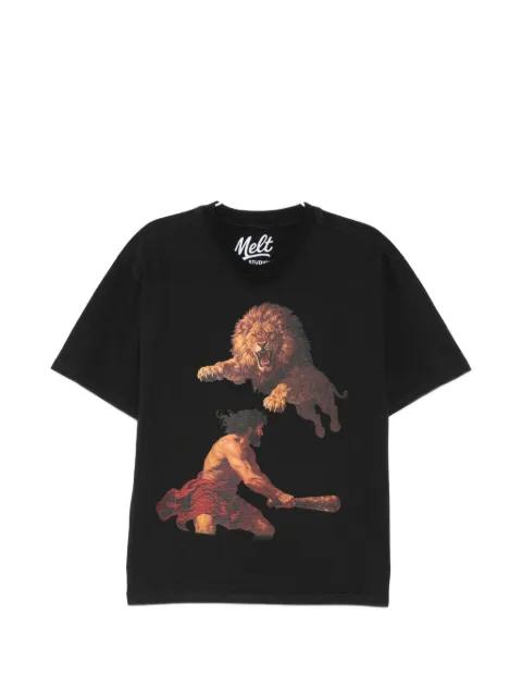 graphic-print round neck T-shirt by MELT
