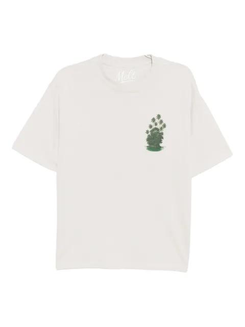 parrot-embroidered T-shirt by MELT