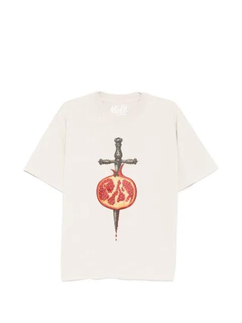 pomegranate-print T-shirt by MELT
