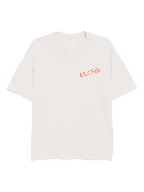 slogan-print T-shirt by MELT