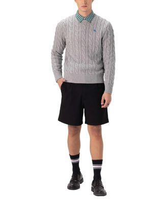 Men's Crew Neck Cable Knit Sweater by MEMBERS ONLY