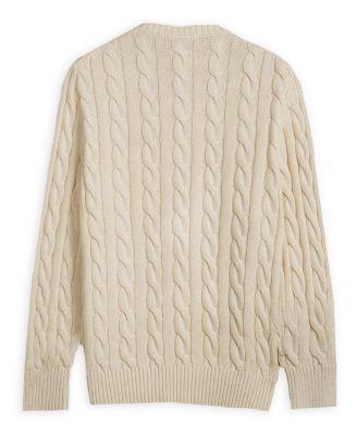 Men's Crew Neck Cable Knit Sweater by MEMBERS ONLY