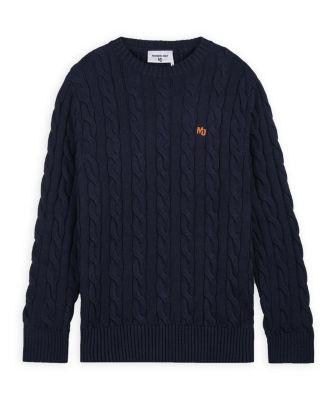 Men's Crew Neck Cable Knit Sweater by MEMBERS ONLY